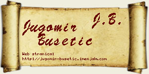 Jugomir Bušetić vizit kartica